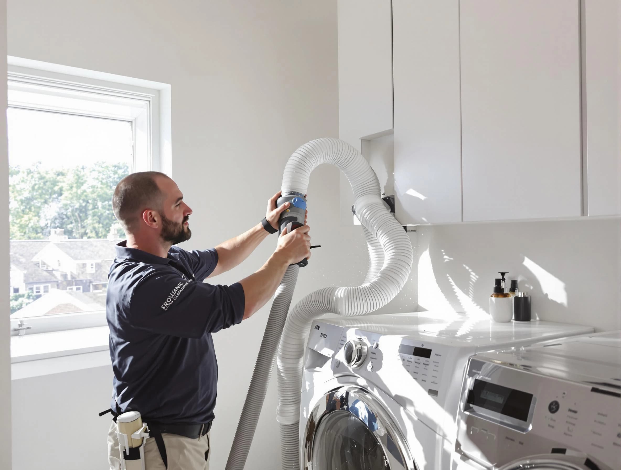 Certified Christiana Dryer Vent Cleaning technician performing dryer vent cleaning in Christiana