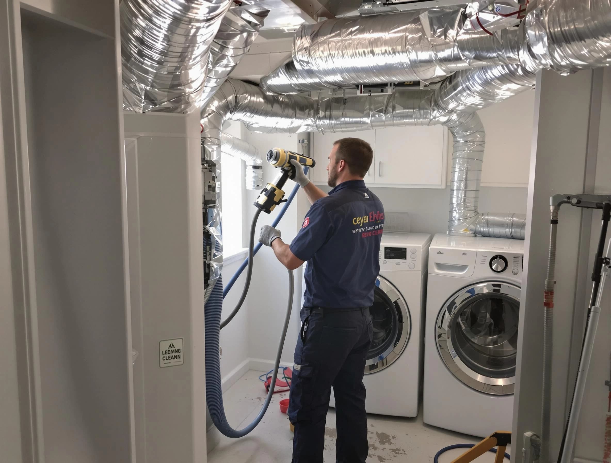 Christiana Dryer Vent Cleaning specialist using advanced equipment for thorough duct cleaning in Christiana