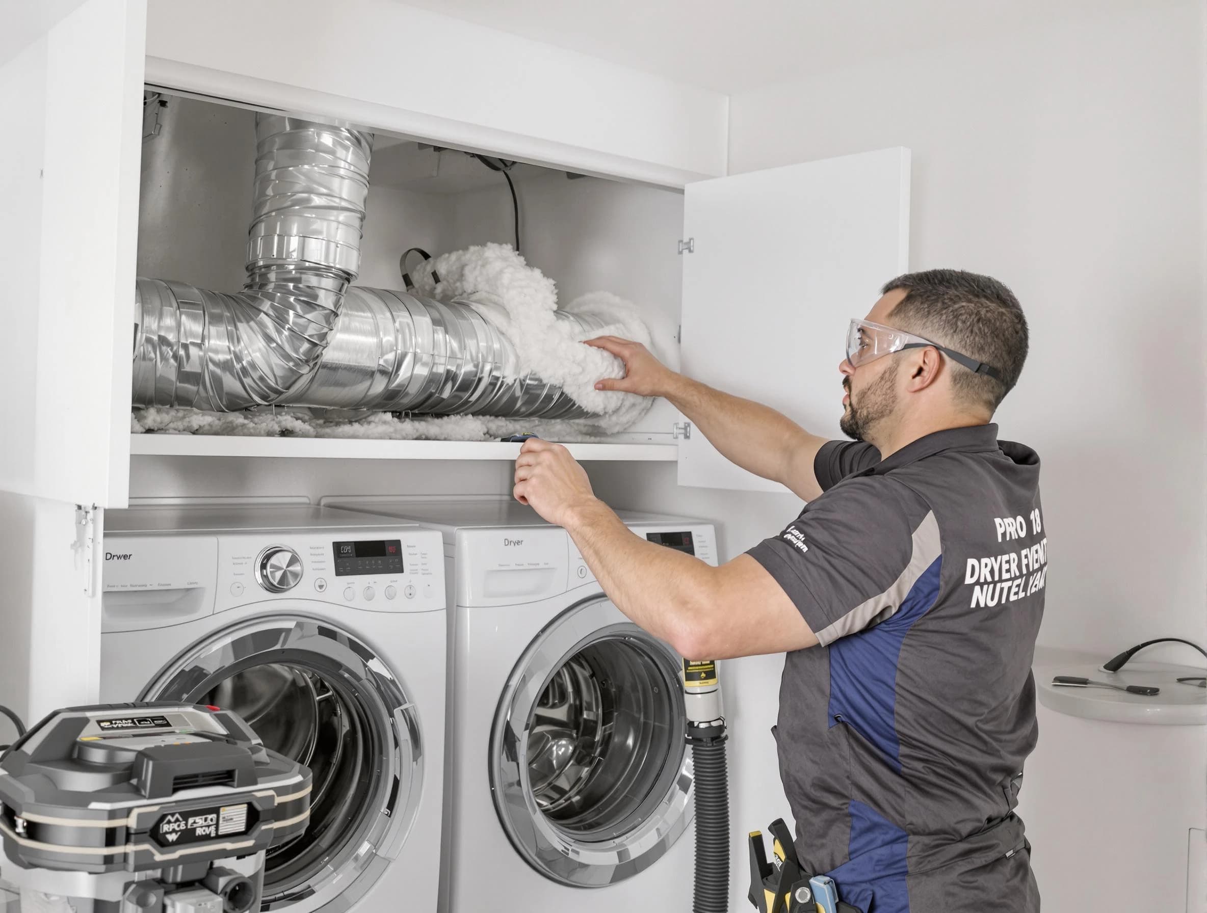 Christiana Dryer Vent Cleaning certified technician performing specialized gas dryer vent cleaning in Christiana